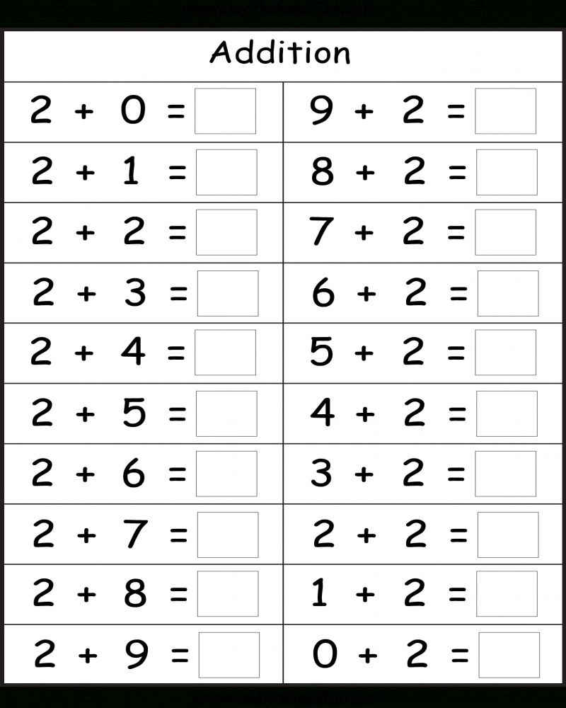 20 Addition Worksheets Kindergarten 2 Pdf