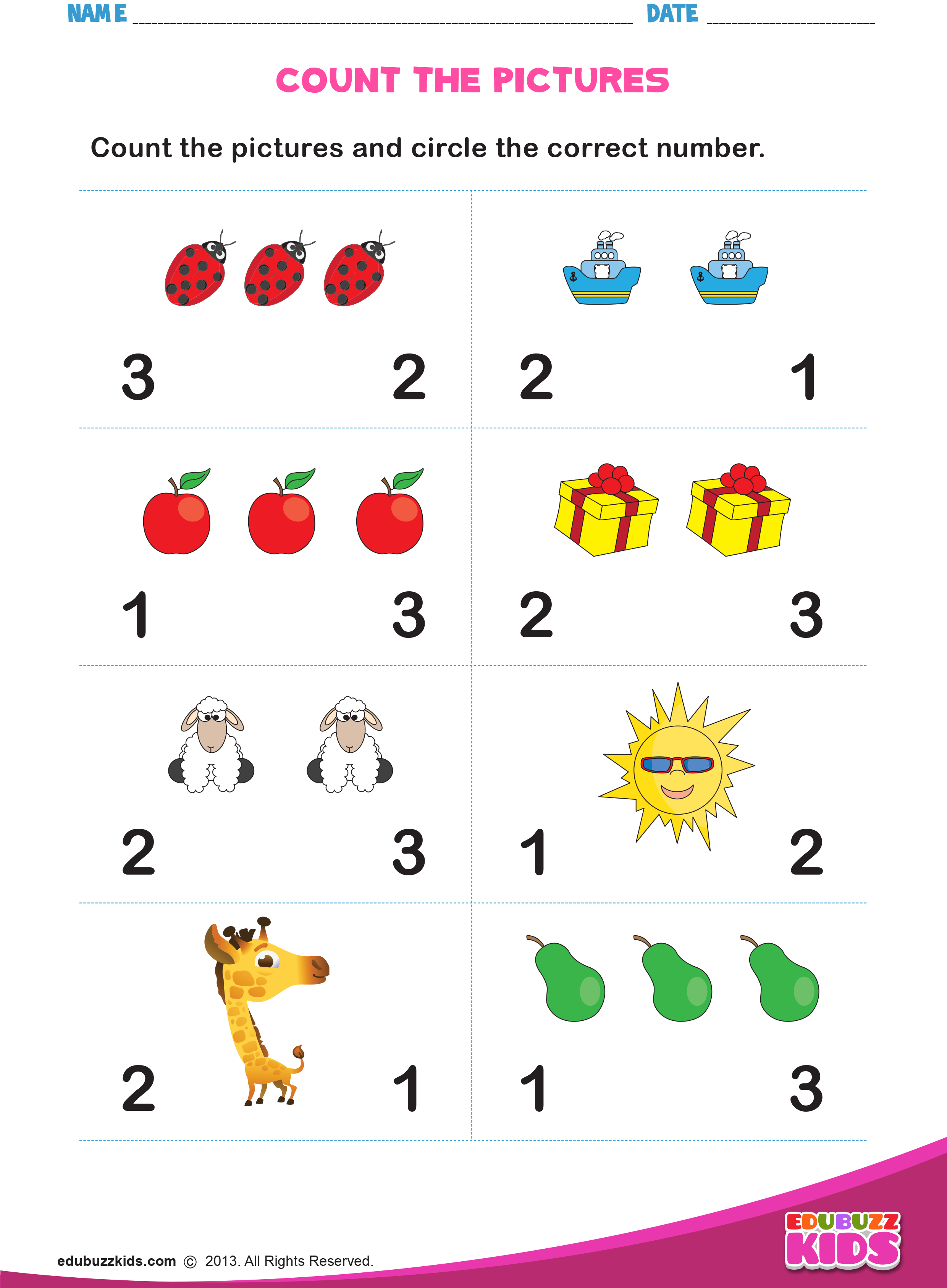 20 Counting And Circle Worksheet Free