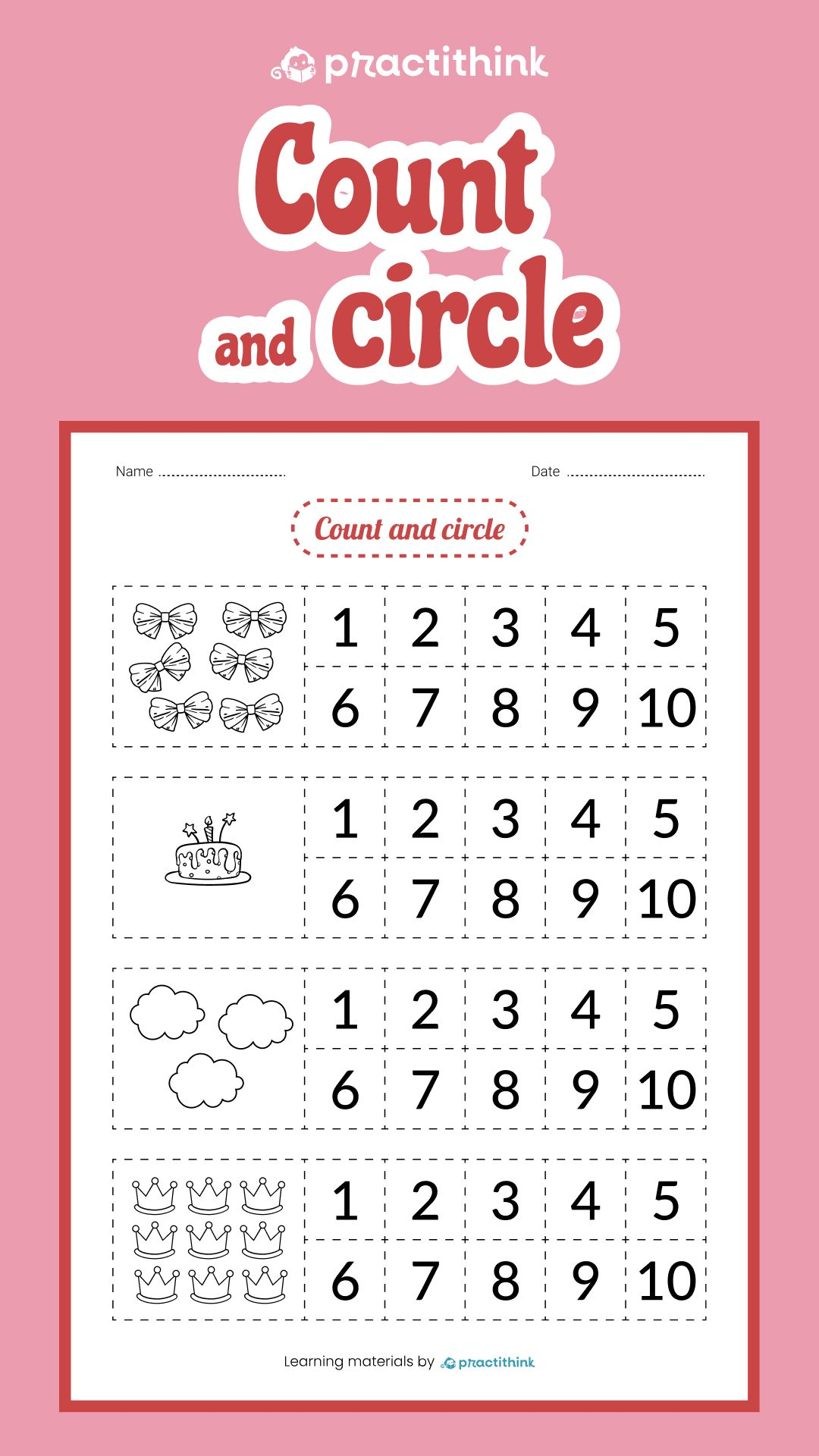 20 Counting And Circle Worksheet Free