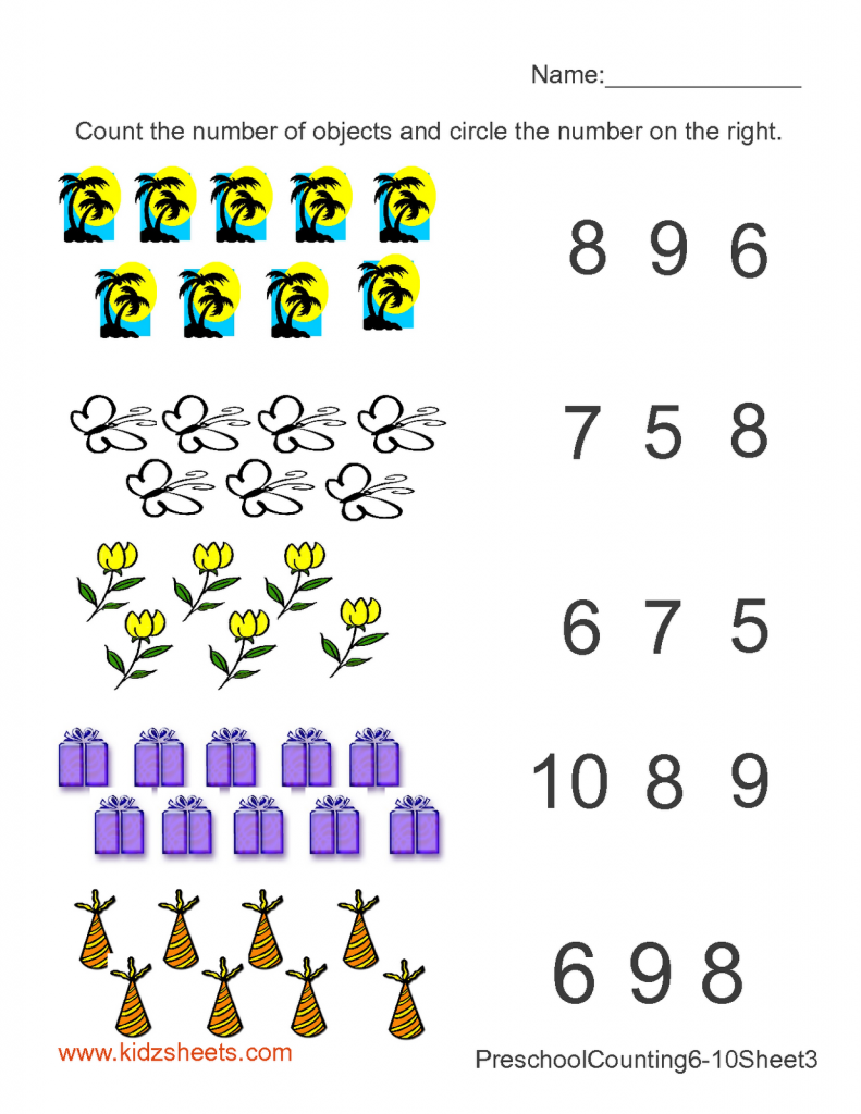 20 Counting And Circle Worksheet Free