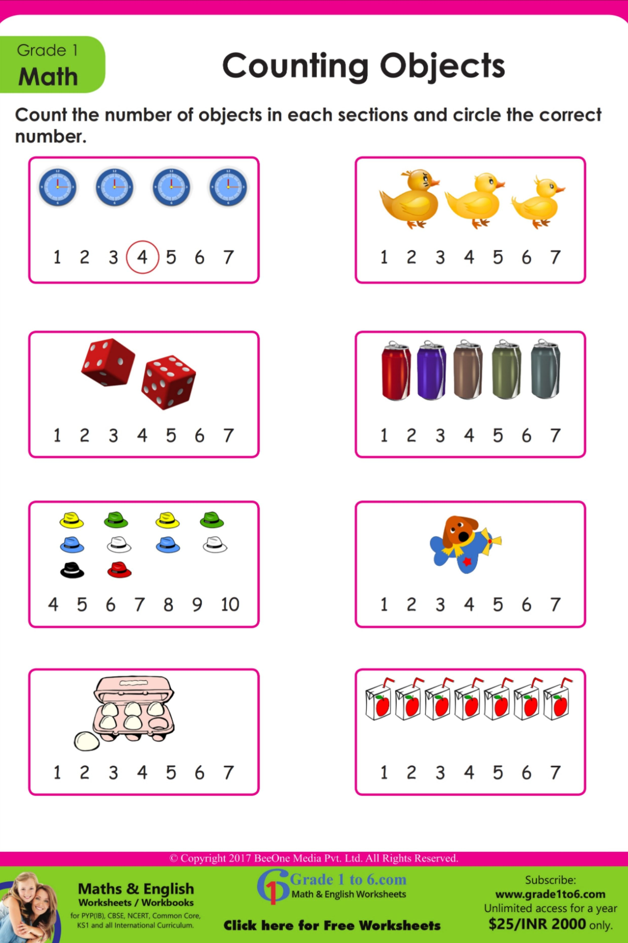 20 Counting And Circle Worksheet Free