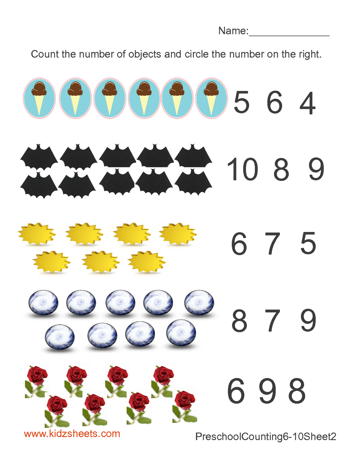 20 Counting And Circle Worksheet Pdf