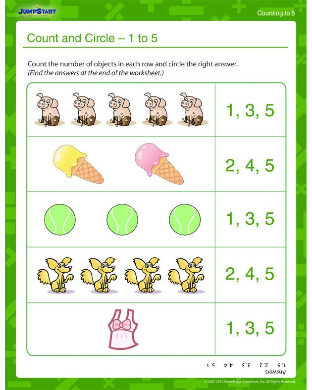 20 Counting And Circle Worksheet Pdf