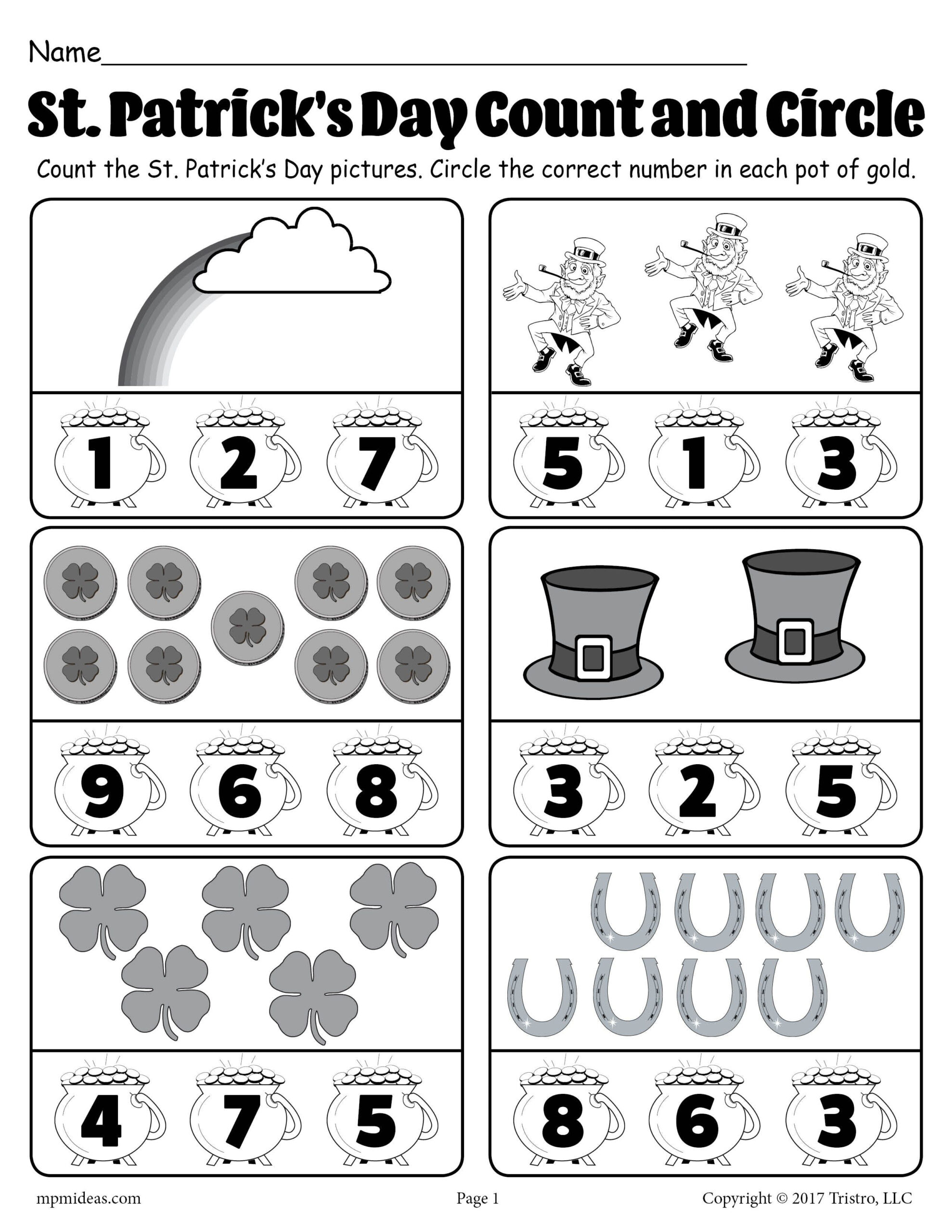 20 Counting And Circle Worksheet Pdf