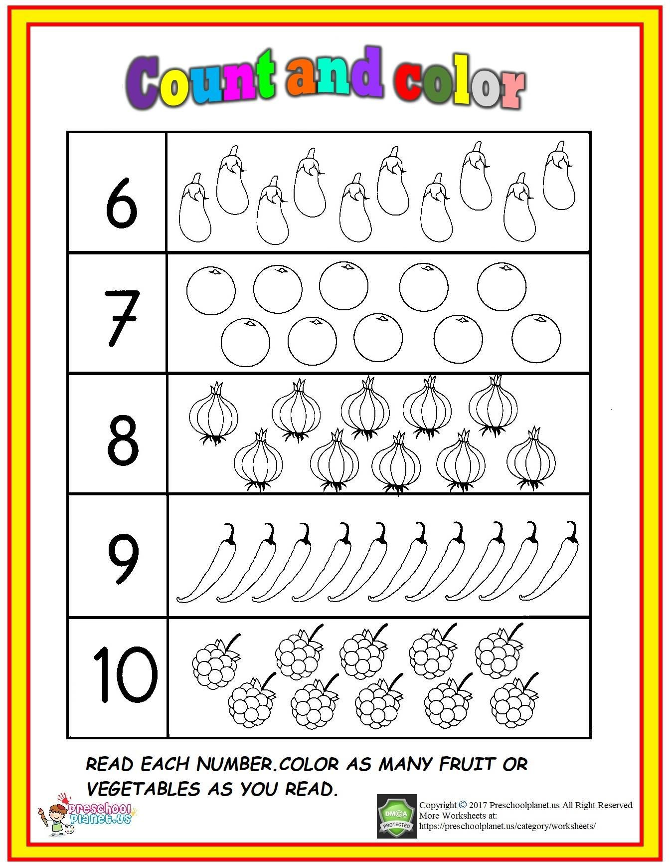 20 Counting Objects Worksheets For Kindergarten Free