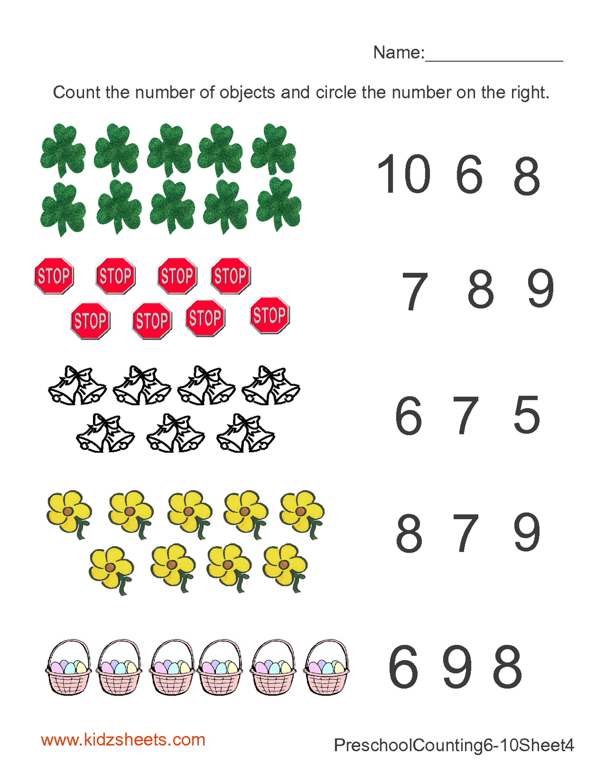 20 Counting Objects Worksheets For Kindergarten Free