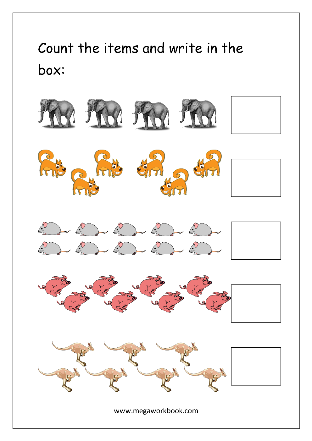 20 Counting Objects Worksheets For Kindergarten Pdf