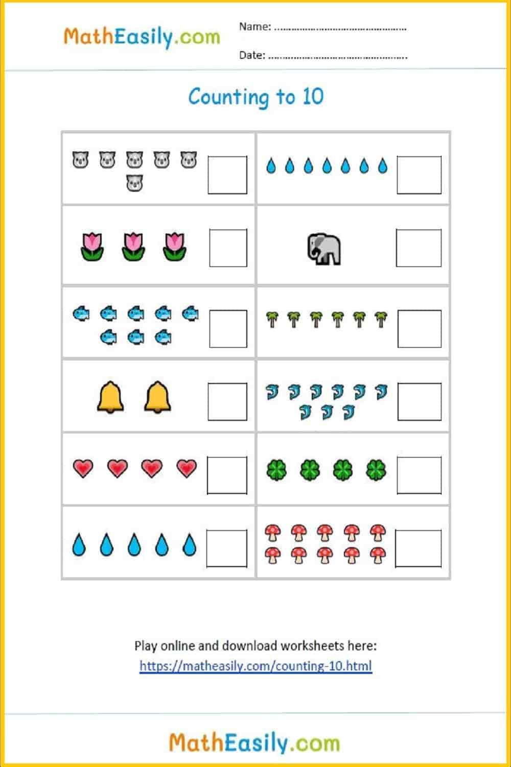 20 Counting Objects Worksheets For Kindergarten Pdf