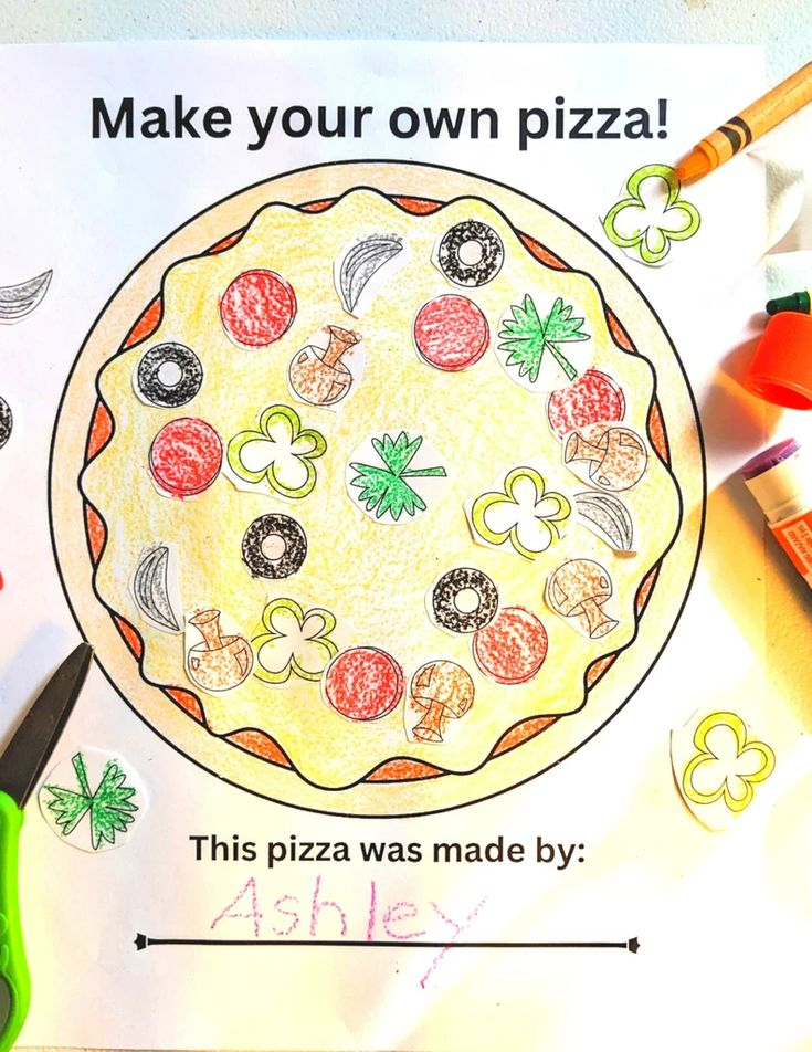 20 Cut And Paste Worksheets Pizza Free