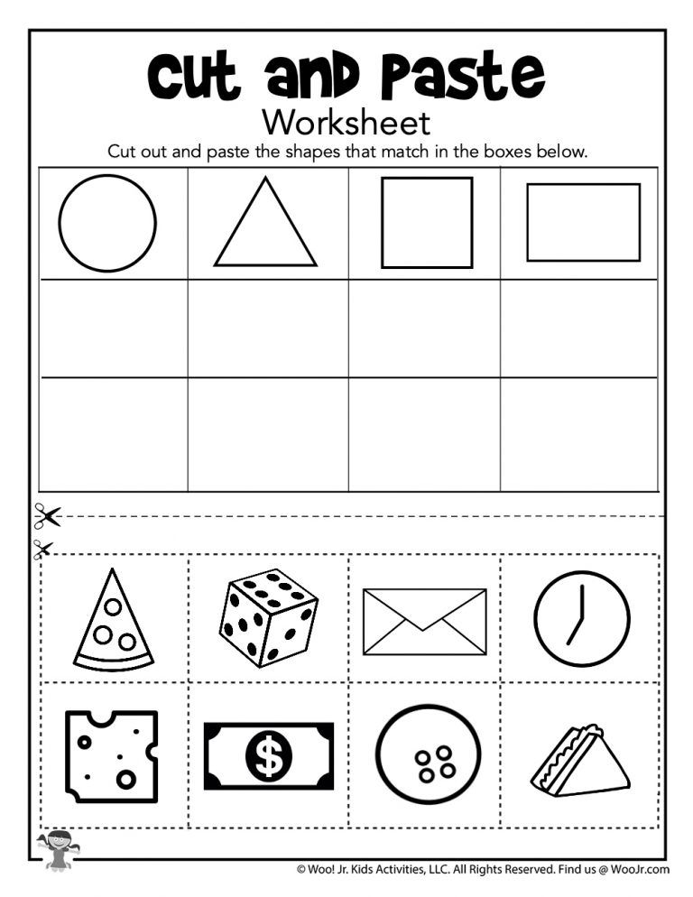 20 Cut And Paste Worksheets Pizza Free