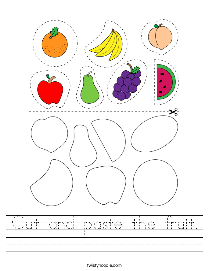 20 Cut And Paste Worksheets Pizza Free