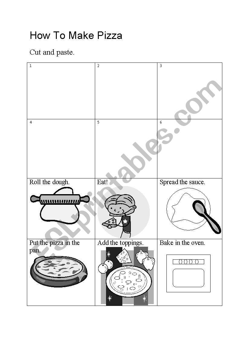 20 Cut And Paste Worksheets Pizza Pdf