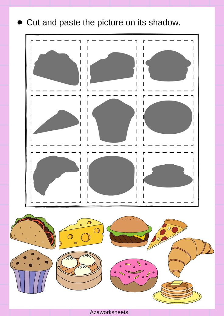 20 Cut And Paste Worksheets Pizza Pdf