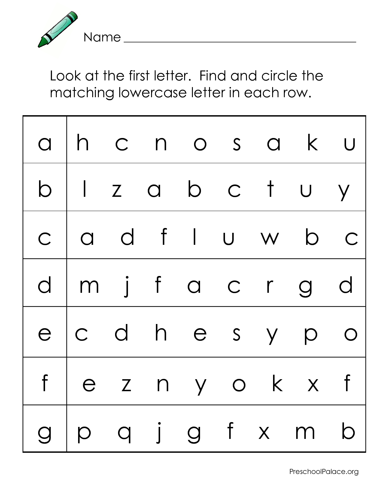 20 English Worksheets For Kindergarten Small Letters Free