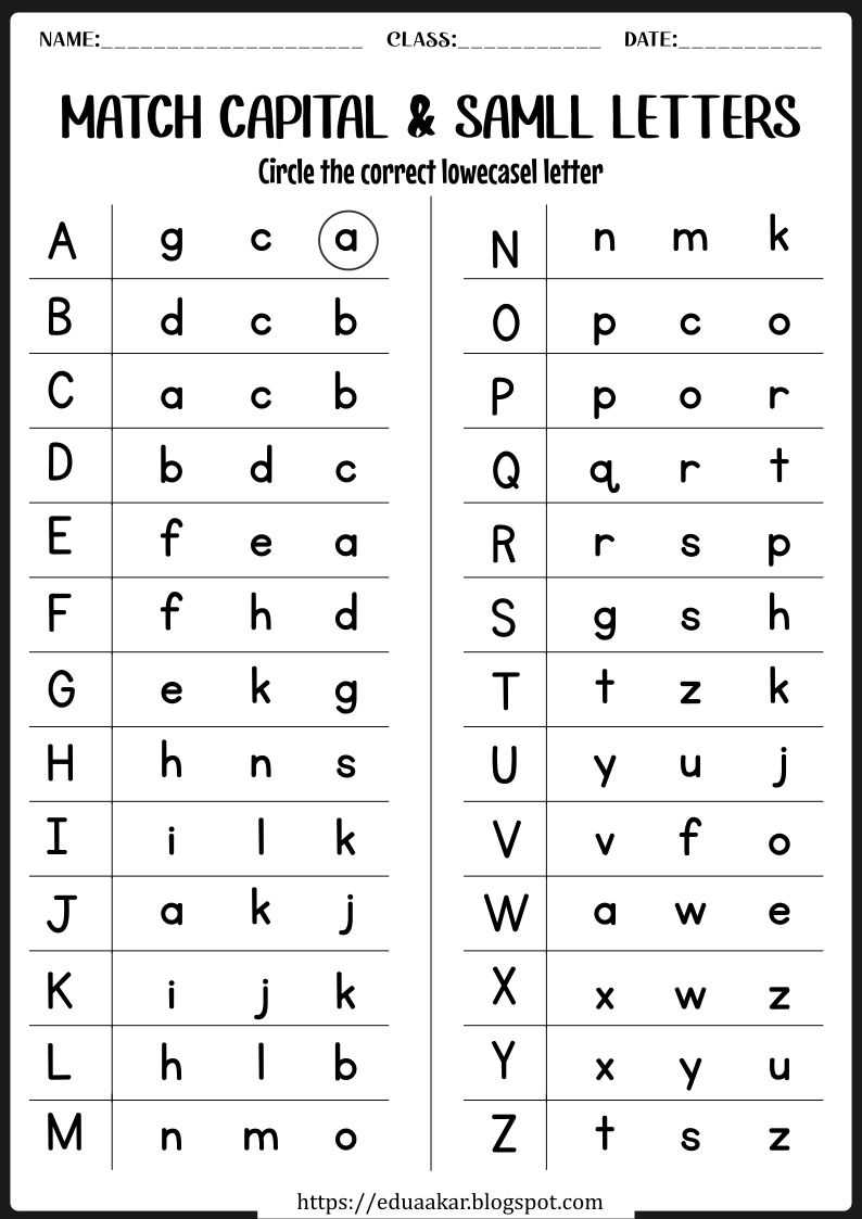 20 English Worksheets For Kindergarten Small Letters Pdf