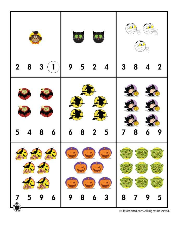 20 Halloween Math Worksheets For Preschool Free