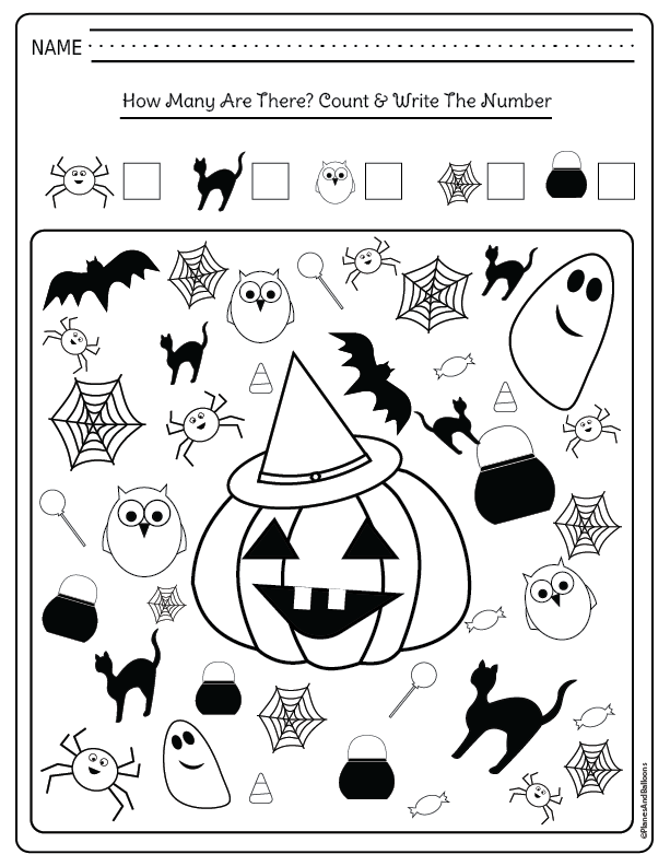 20 Halloween Math Worksheets For Preschool Free