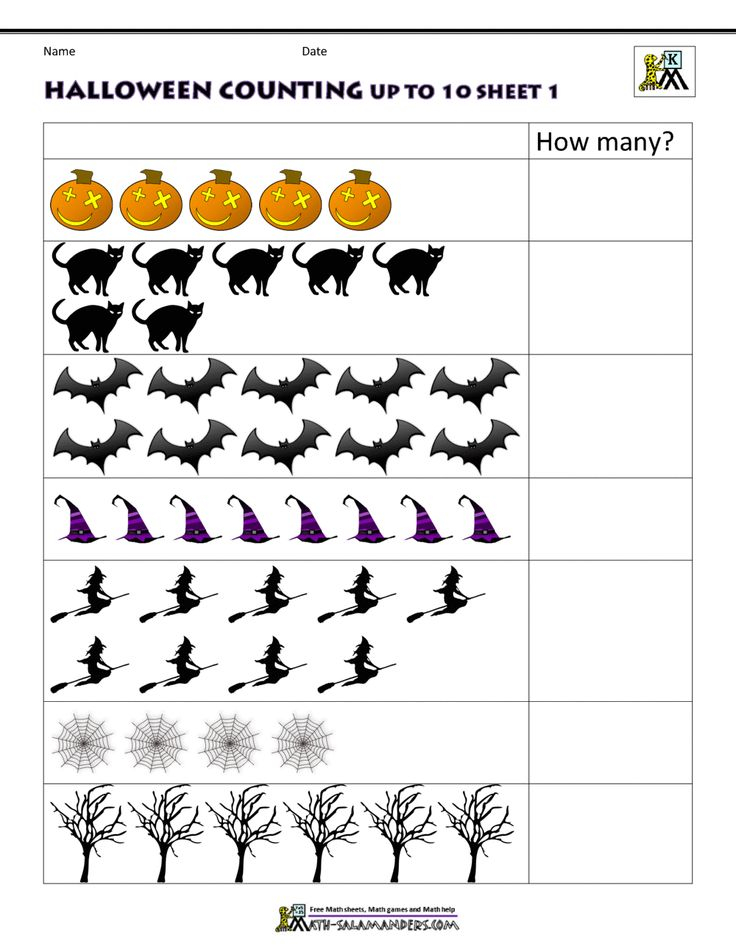 20 Halloween Math Worksheets For Preschool Free