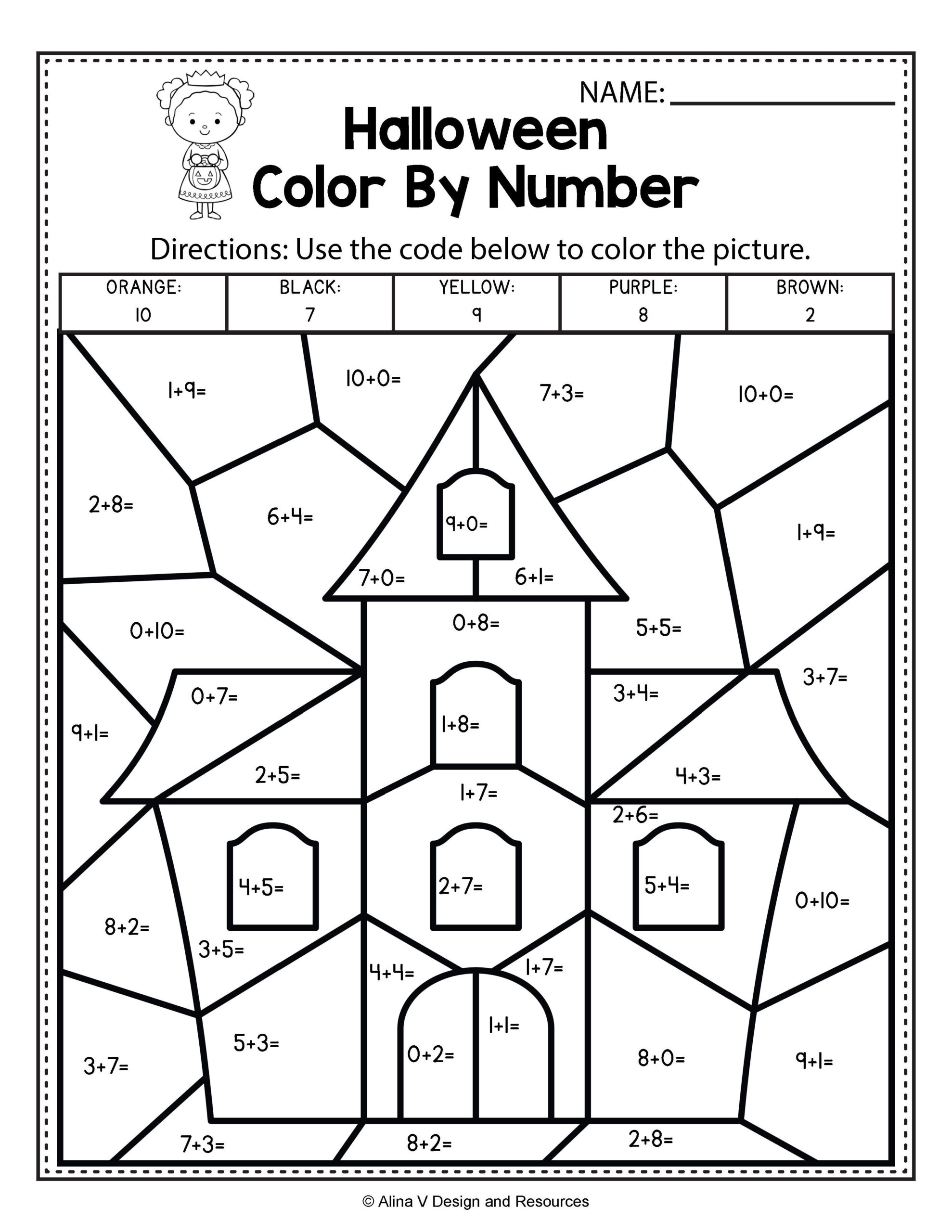 20 Halloween Math Worksheets For Preschool Pdf