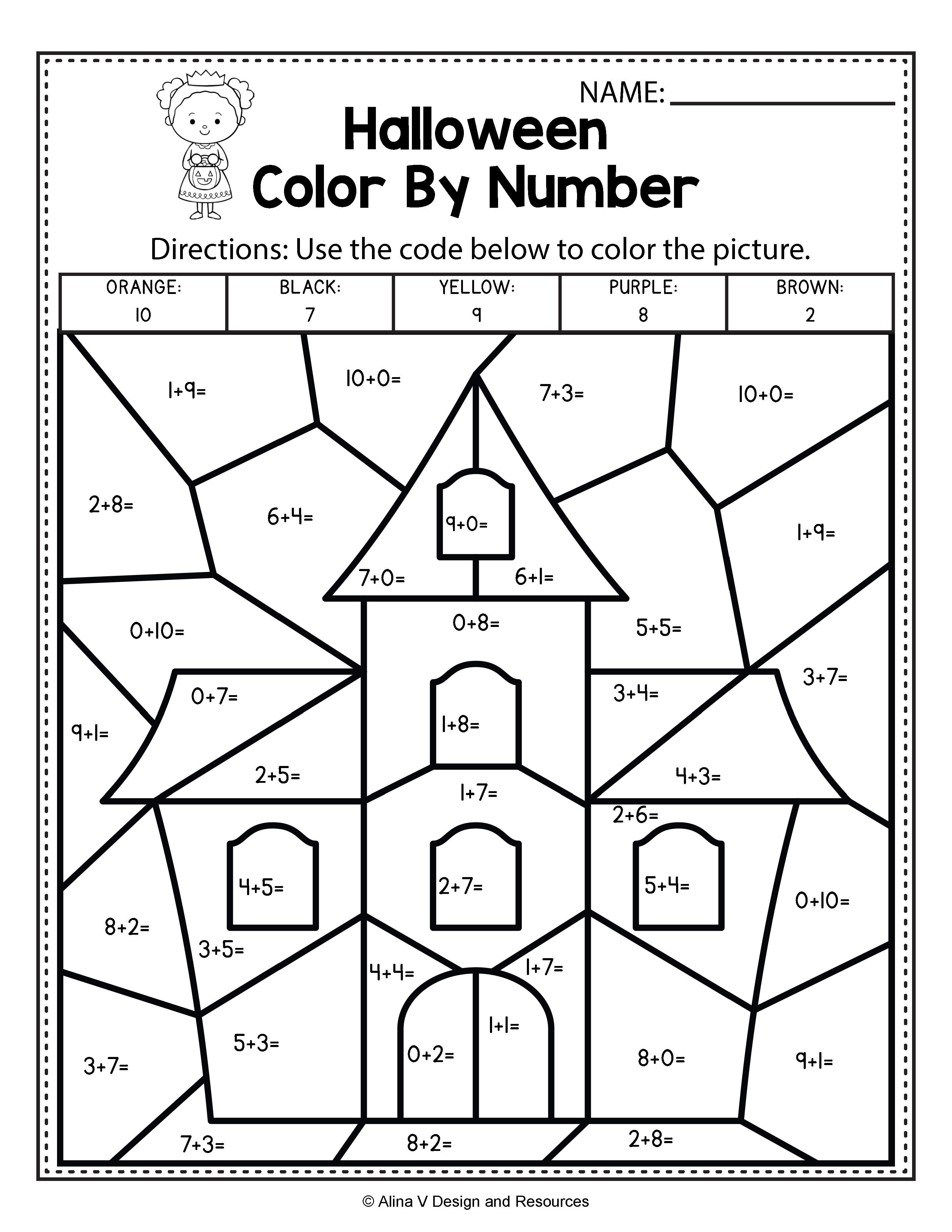 20 Halloween Math Worksheets For Preschool Pdf