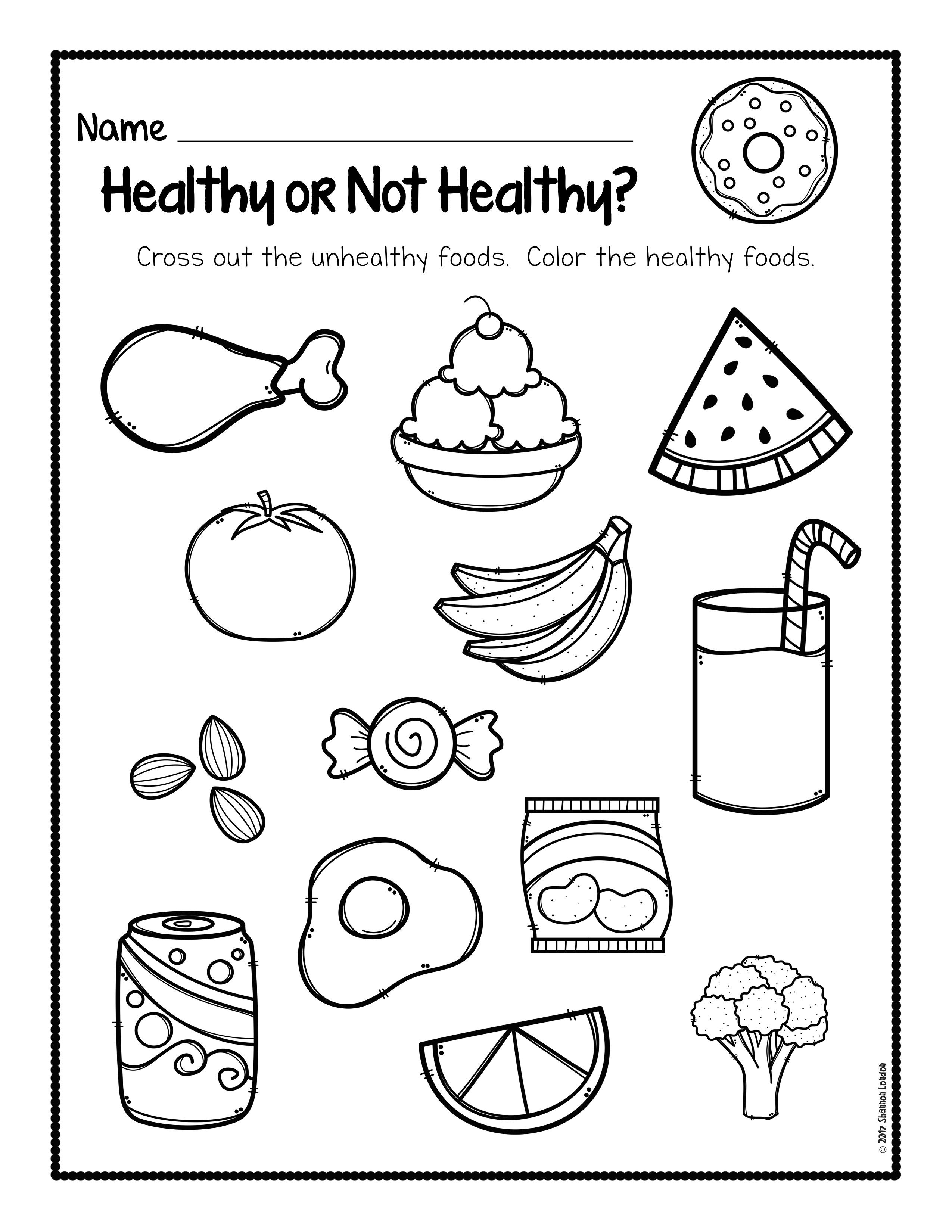 20 Healthy Food Worksheets Kindergarten Free