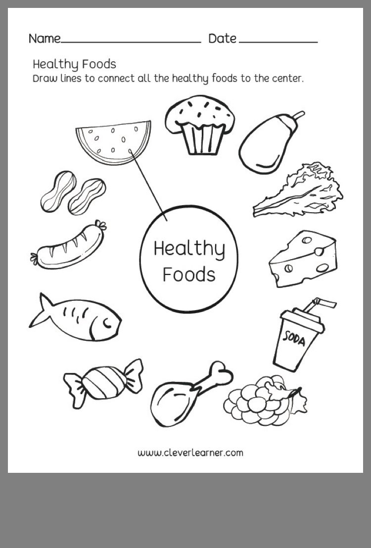 20 Healthy Food Worksheets Kindergarten Free