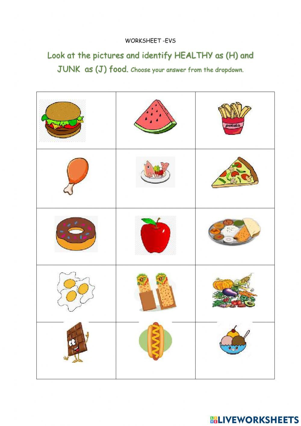 20 Healthy Food Worksheets Kindergarten Free