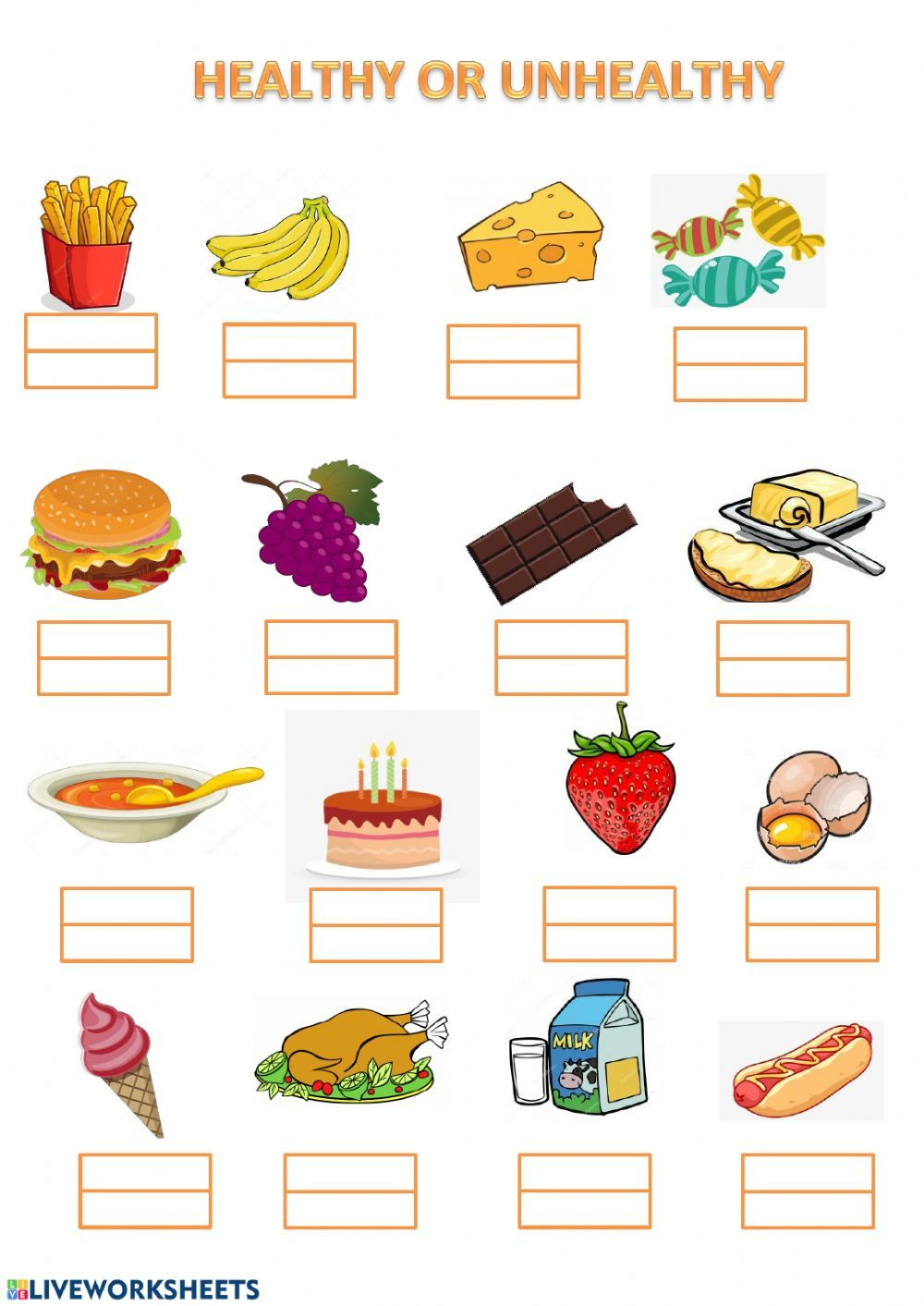 20 Healthy Food Worksheets Kindergarten Free