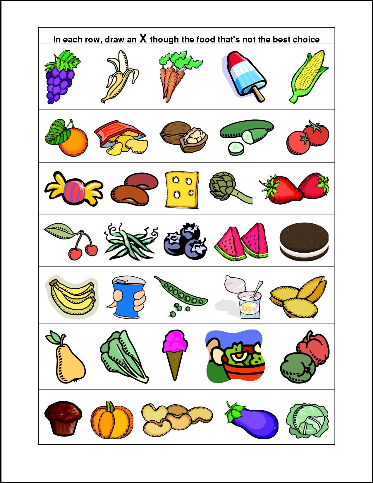 20 Healthy Food Worksheets Kindergarten Pdf