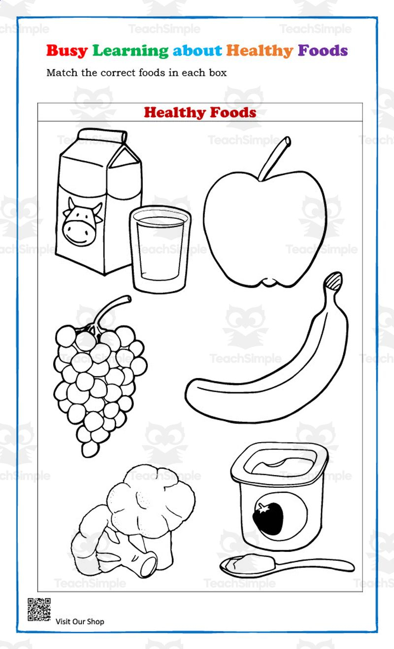 20 Healthy Food Worksheets Kindergarten Pdf