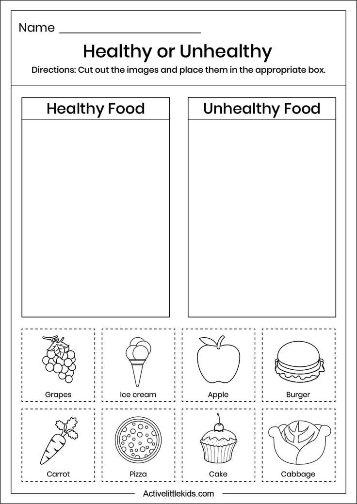 20 Healthy Food Worksheets Kindergarten Pdf