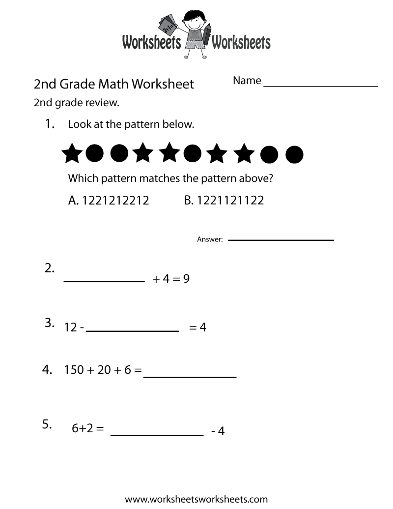 20 Kids Math Worksheets 2Nd Grade Free