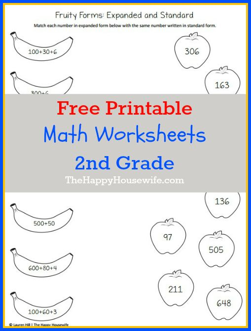 20 Kids Math Worksheets 2Nd Grade Free