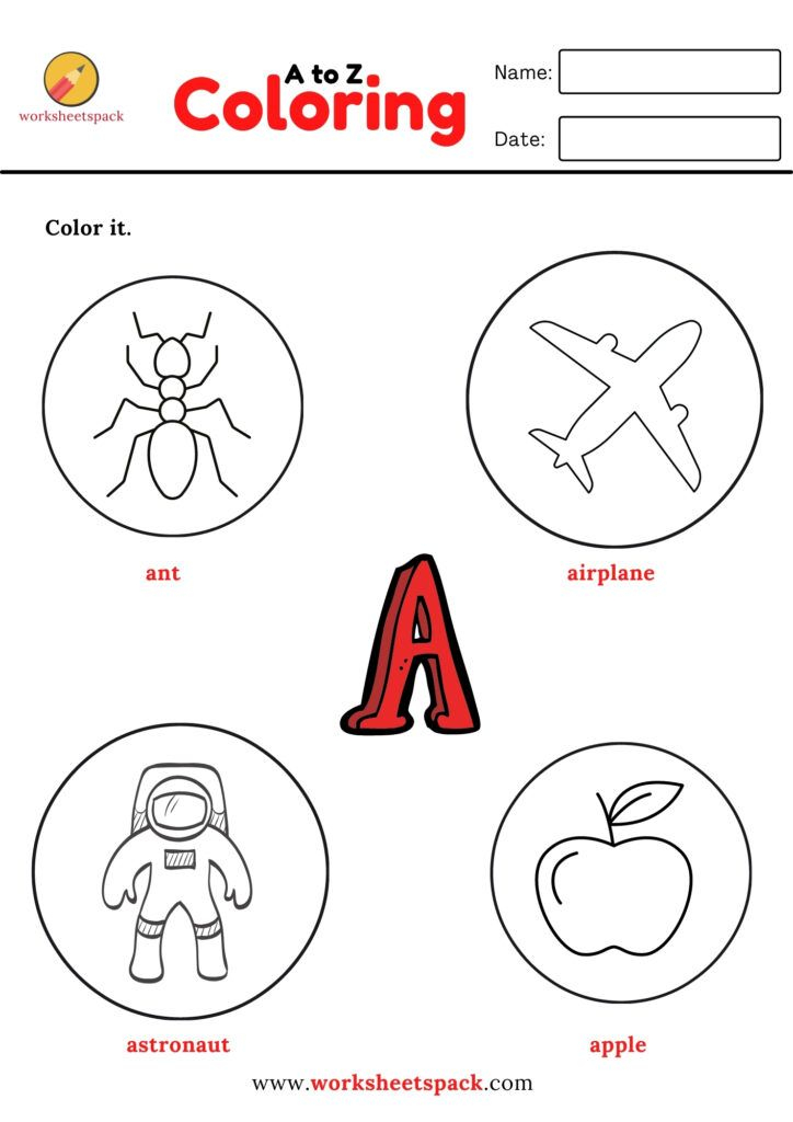 20 Kindergarten Worksheets Color By Letter Pdf