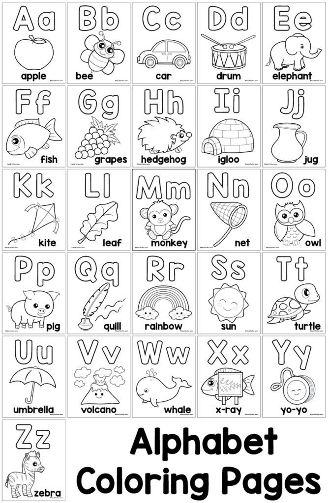 20 Kindergarten Worksheets Color By Letter Pdf