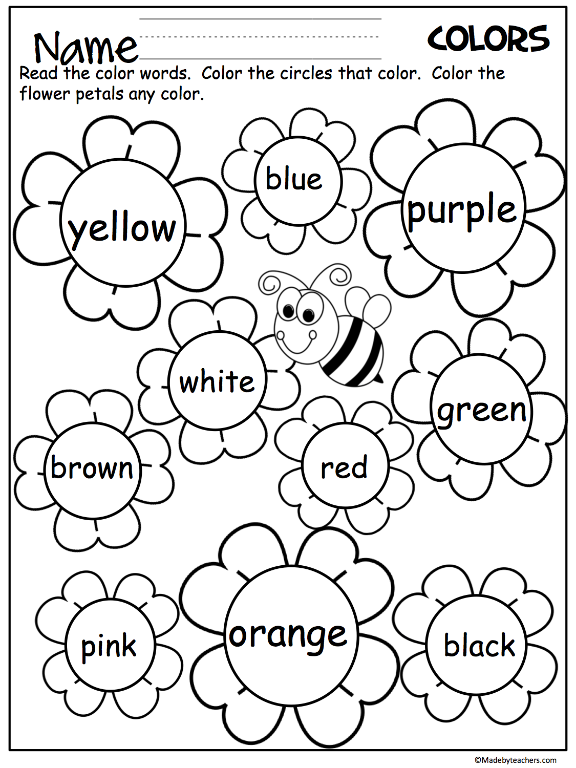 20 Kindergarten Worksheets Color By Letter Pdf