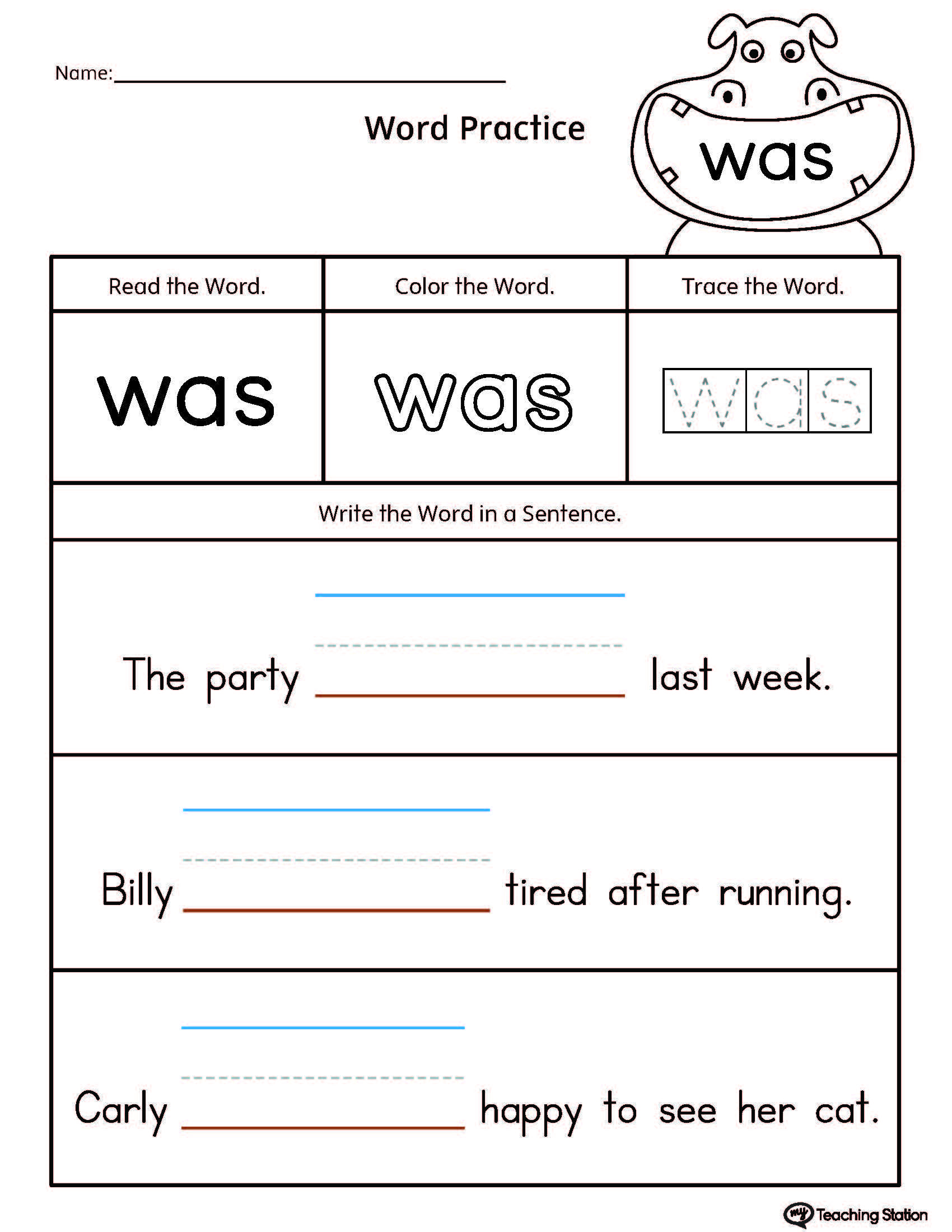 20 Kindergarten Worksheets Sight Words Sentences Free