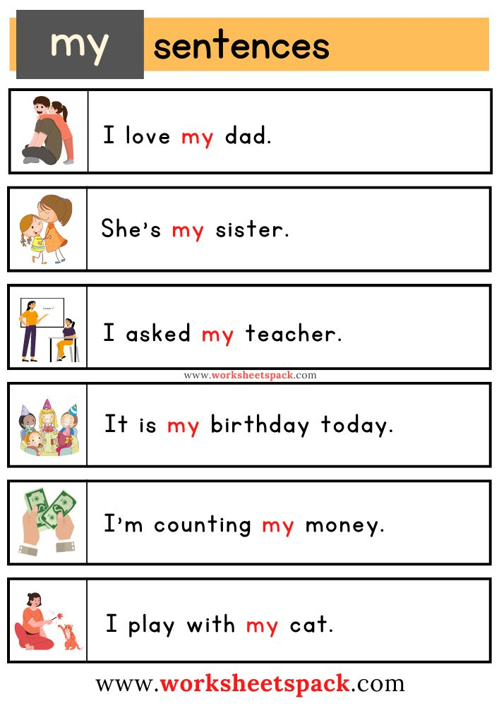 20 Kindergarten Worksheets Sight Words Sentences Free