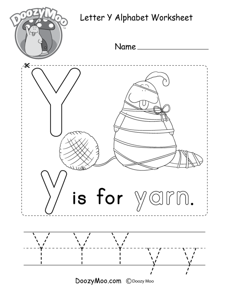 20 Letter Y Worksheets Kindergarten Free