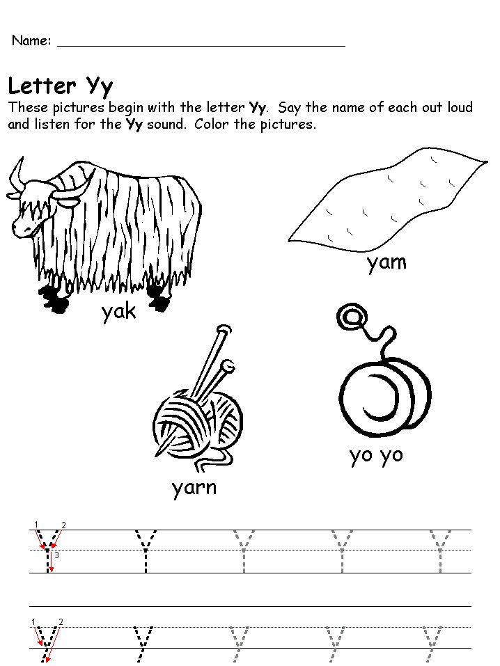 20 Letter Y Worksheets Kindergarten Pdf