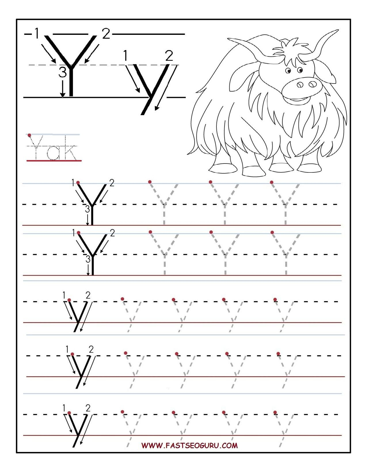 20 Letter Y Worksheets Kindergarten Pdf