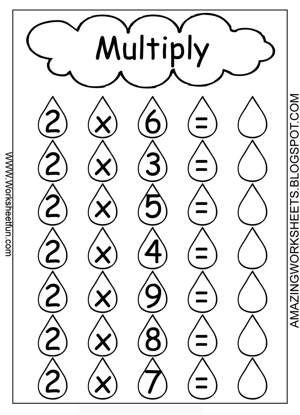 20 Math Worksheets For Kindergarten Multiplication Free