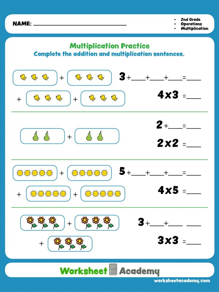 20 Math Worksheets For Kindergarten Multiplication Free