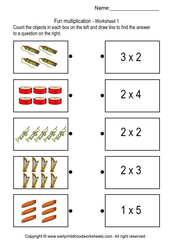 20 Math Worksheets For Kindergarten Multiplication Pdf