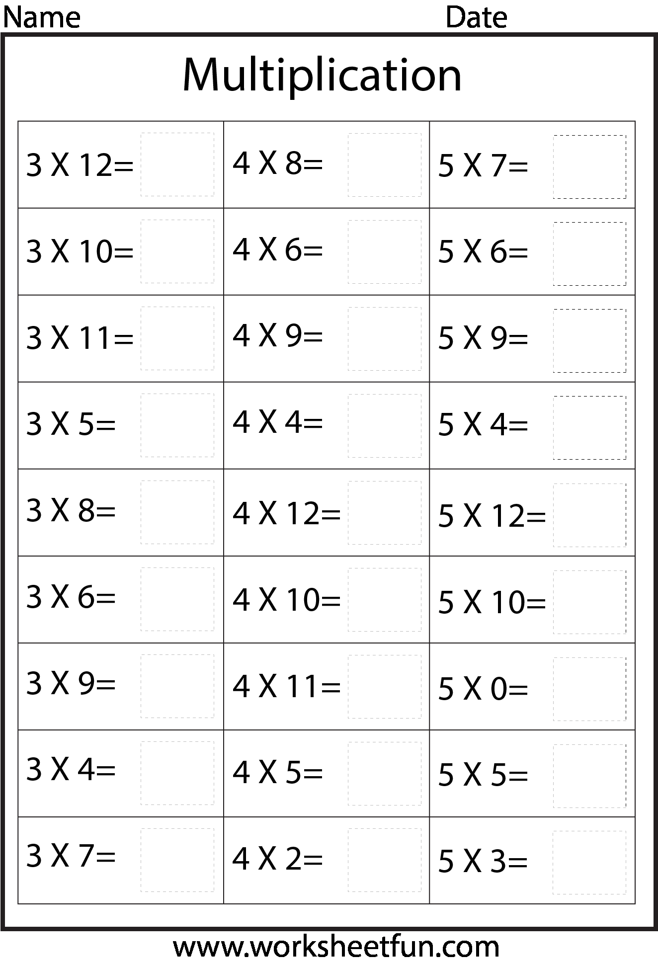 20 Multiplication Table Worksheets For Grade 1 Free