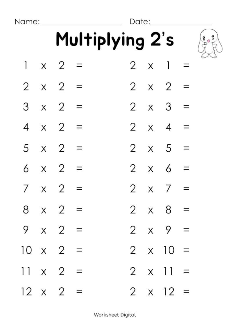 20 Multiplication Table Worksheets For Grade 1 Pdf