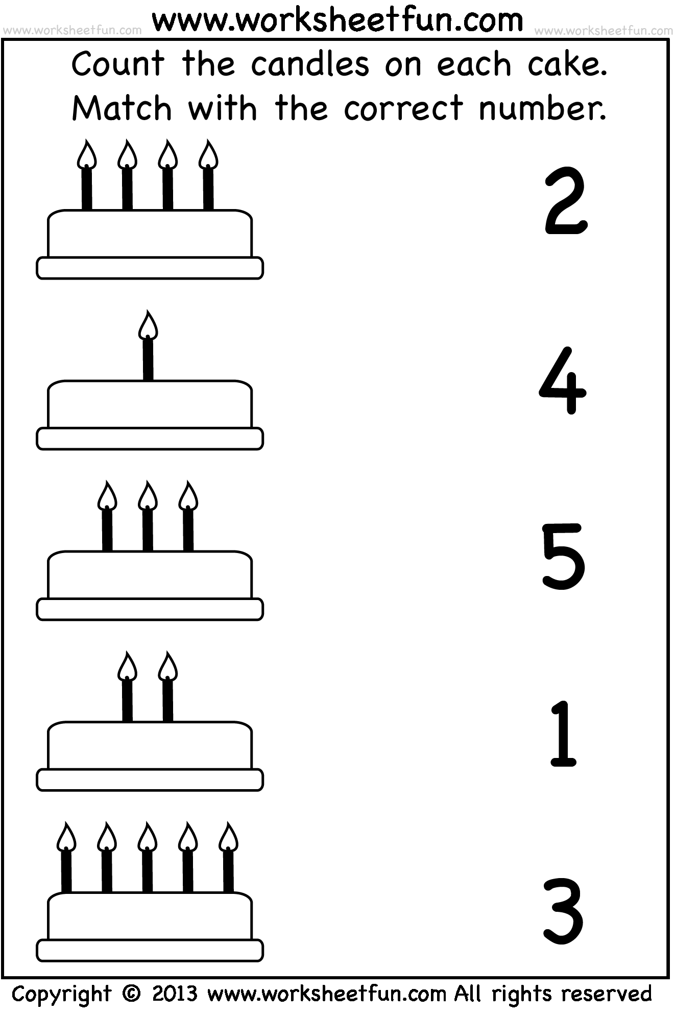 20 Number Matching Worksheets For Kindergarten Free