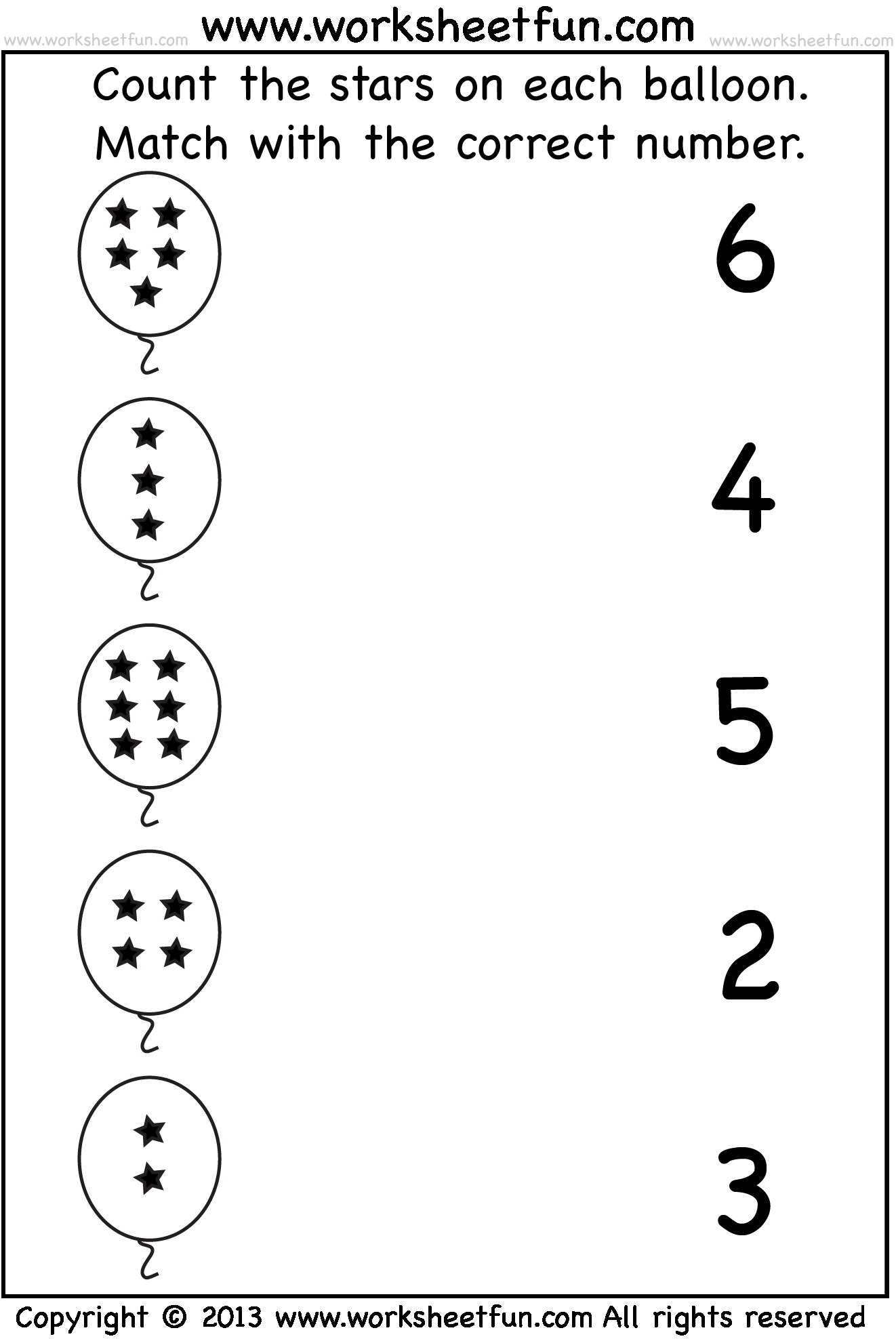 20 Number Matching Worksheets For Kindergarten Free