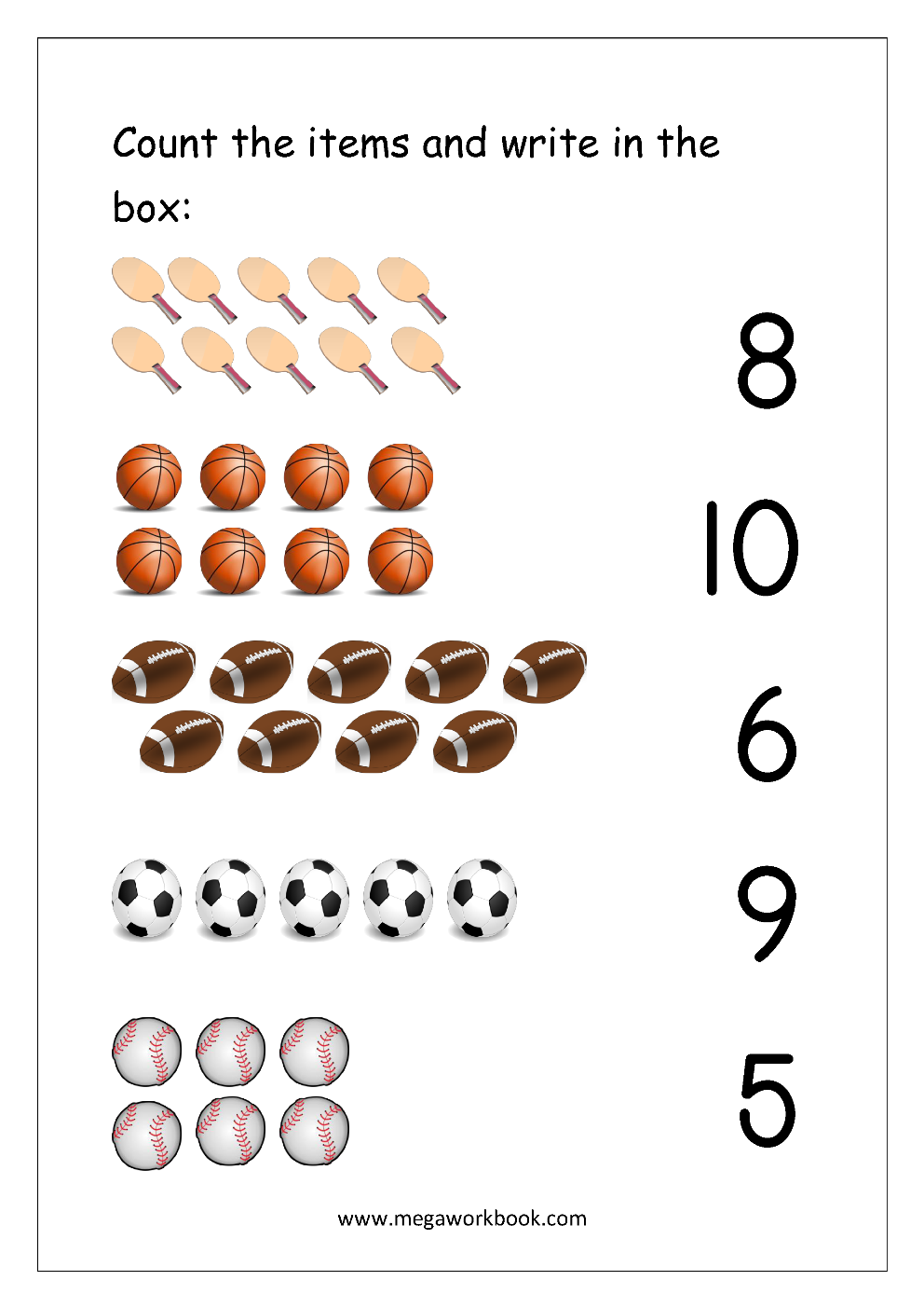 20 Number Matching Worksheets For Kindergarten Pdf