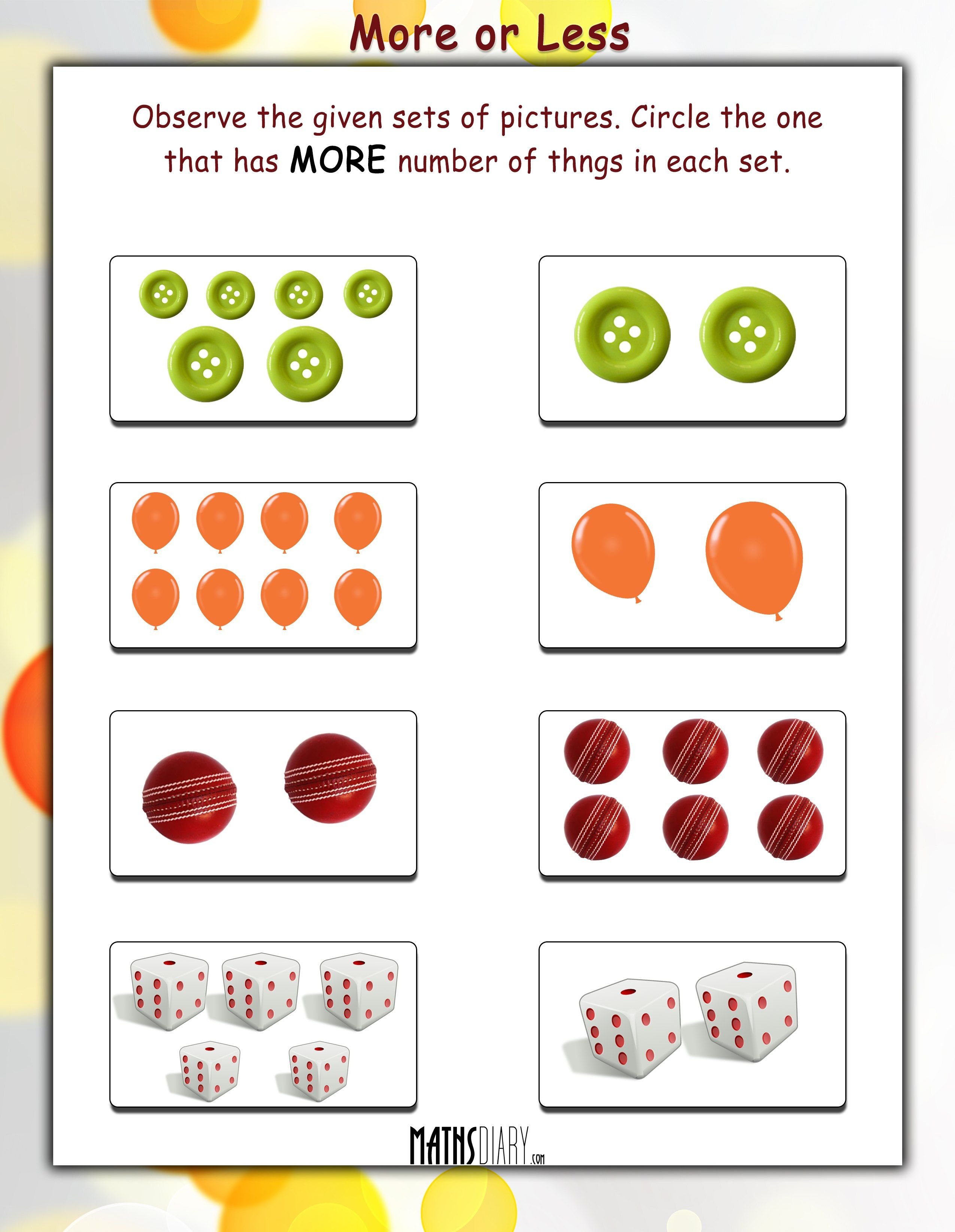 20 Nursery Grade Math Worksheets Free